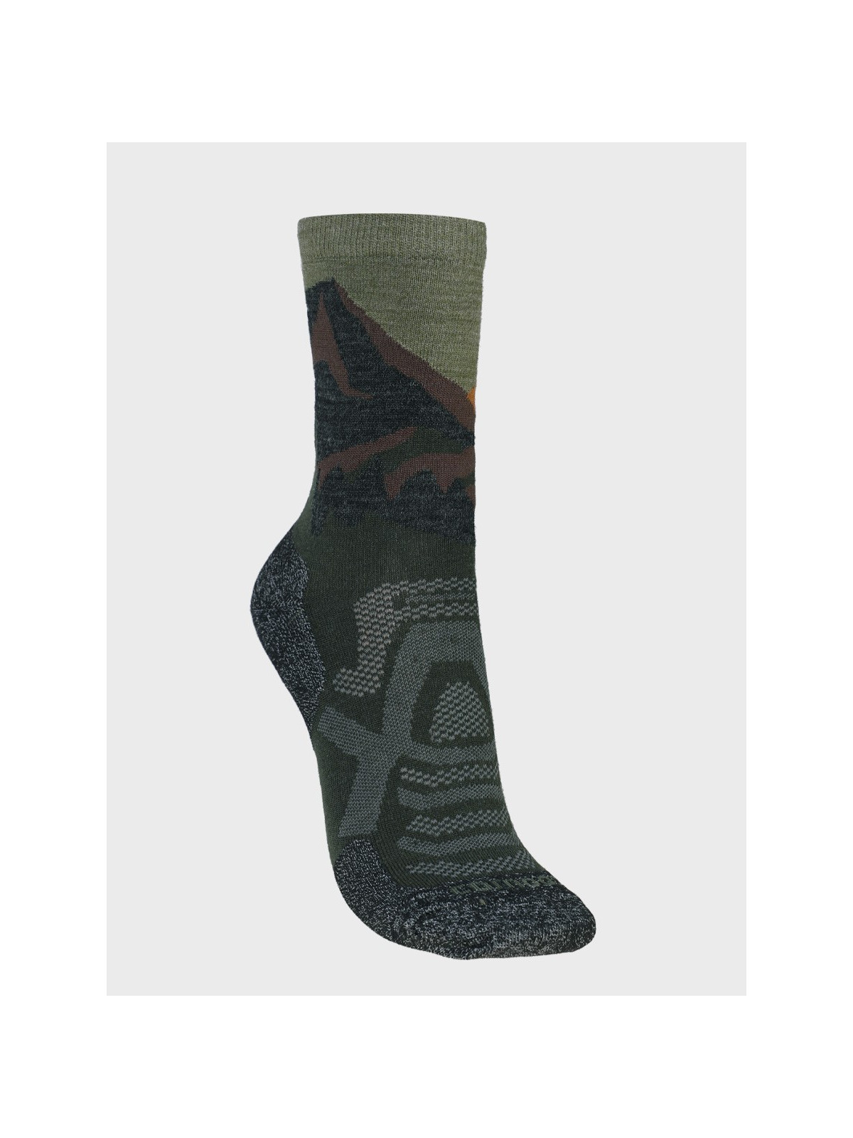 COMODO Skarpety Oddychające Wełniane Turystyczne 70% Wełna Merino Letnie w Góry Khaki 43-46