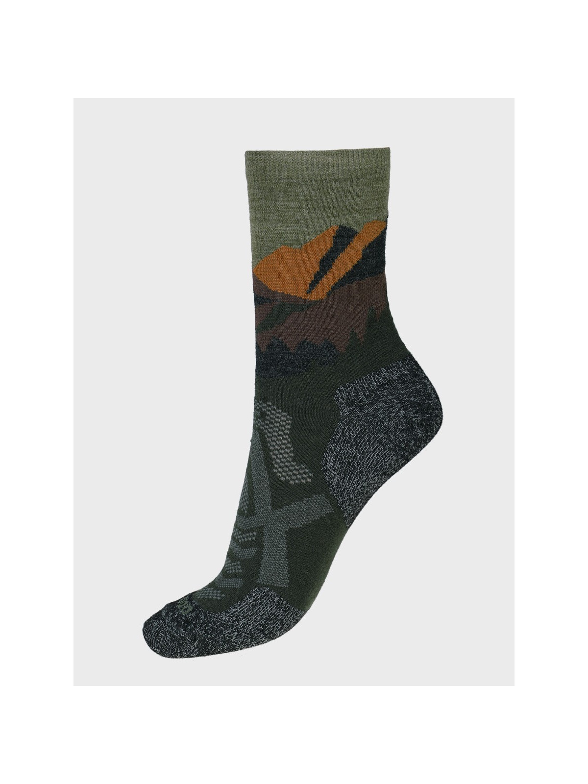 COMODO Skarpety Oddychające Wełniane Turystyczne 70% Wełna Merino Letnie w Góry Khaki 43-46