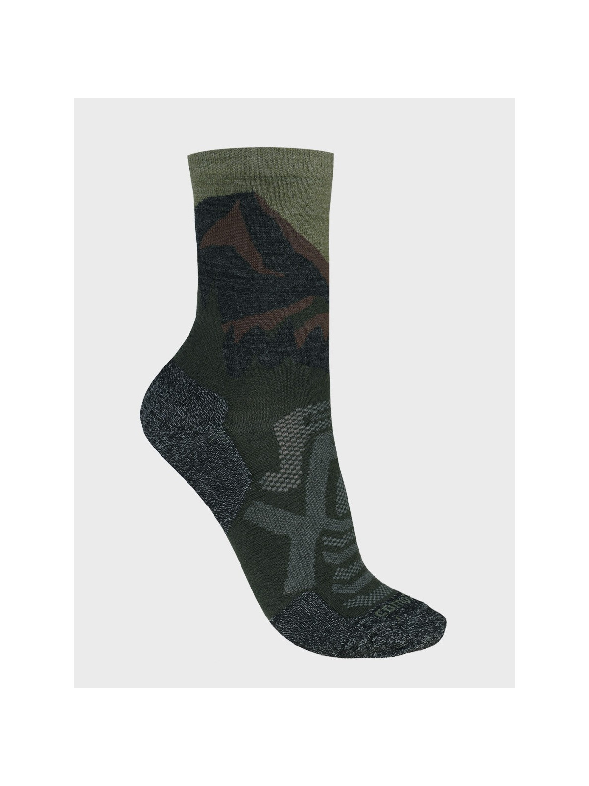 COMODO Skarpety Oddychające Wełniane Turystyczne 70% Wełna Merino Letnie w Góry Khaki 43-46