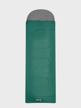 NILS CAMP Śpiwór turystyczny kołdra letni NC2105 220x75cm 12-25°C L zielono-szary