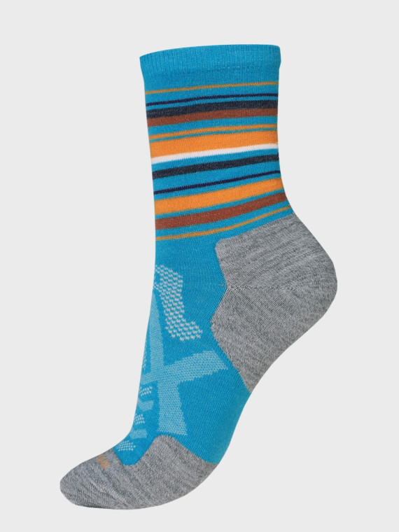 COMODO Skarpety Oddychające Wełniane Turystyczne 70% Wełna Merino Letnie Niebieskie 43-46