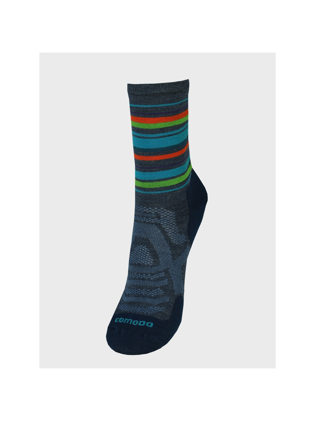 COMODO Skarpety Oddychające Wełniane Turystyczne 70% Wełna Merino Letnie Denim 43-46