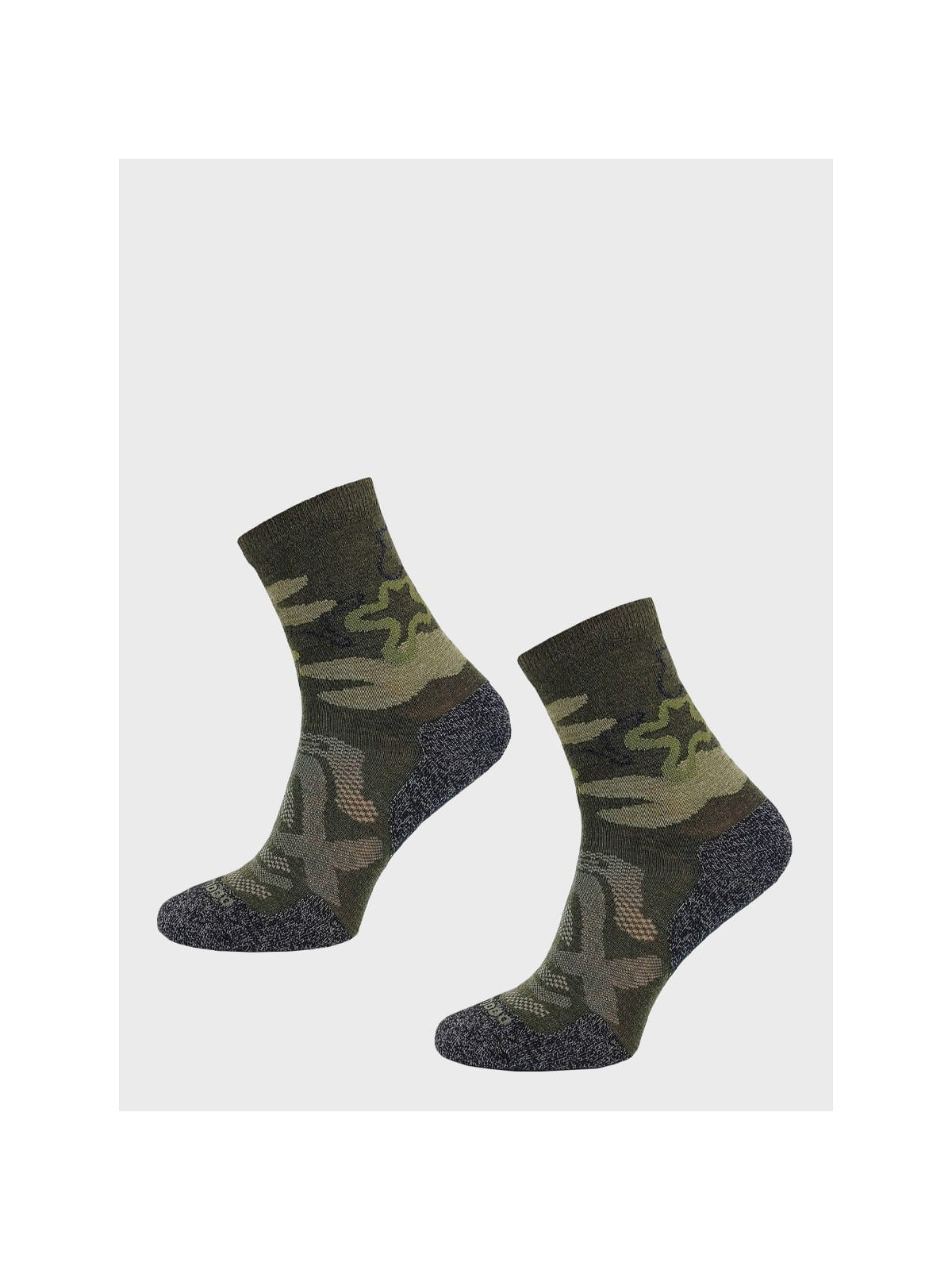 COMODO Skarpety Oddychające Wełniane Turystyczne 70% Wełna Merino Letnie Khaki 35-38