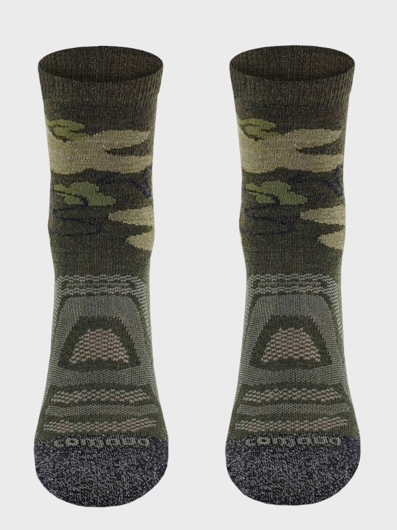 COMODO Skarpety Oddychające Wełniane Turystyczne 70% Wełna Merino Letnie Khaki 35-38