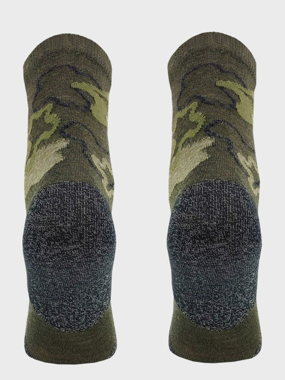 COMODO Skarpety Oddychające Wełniane Turystyczne 70% Wełna Merino Letnie Khaki 35-38