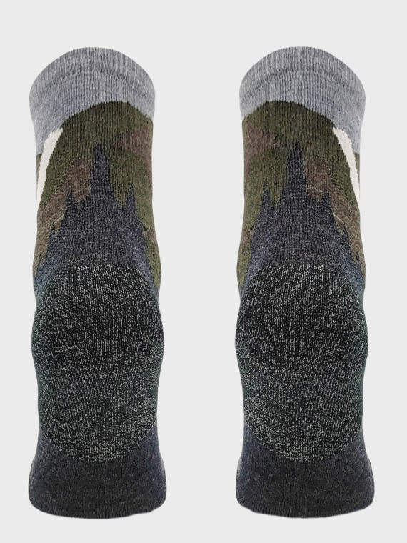 COMODO Skarpety Oddychające Wełniane Turystyczne 70% Wełna Merino Letnie w Góry Szare 43-46