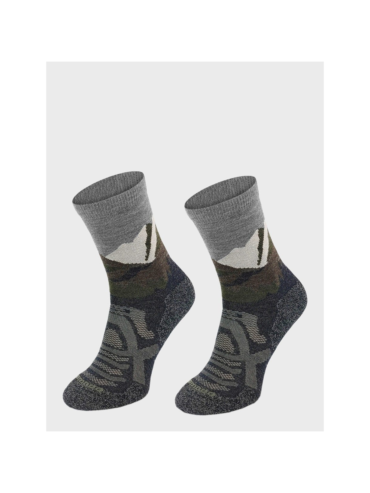 COMODO Skarpety Oddychające Wełniane Turystyczne 70% Wełna Merino Letnie w Góry Szare 43-46