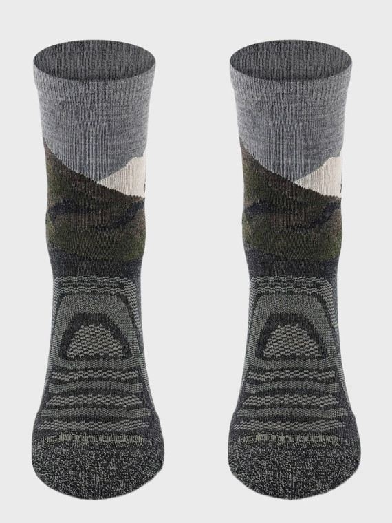 COMODO Skarpety Oddychające Wełniane Turystyczne 70% Wełna Merino Letnie w Góry Szare 43-46