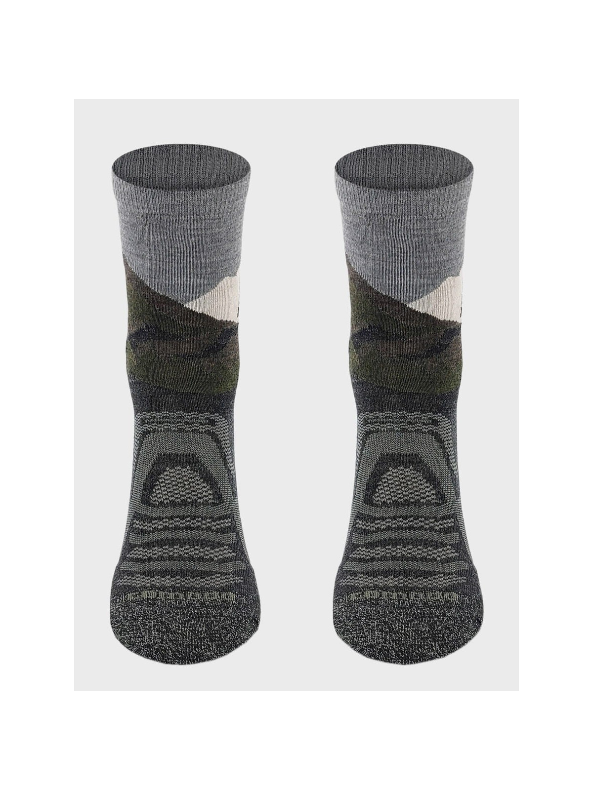 COMODO Skarpety Oddychające Wełniane Turystyczne 70% Wełna Merino Letnie w Góry Szare 43-46
