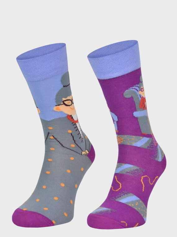 COMODO SKARPETY MĘSKIE DAMSKIE FUNNY SOCKS SM1/72 MOTYW BABCIA 43-46
