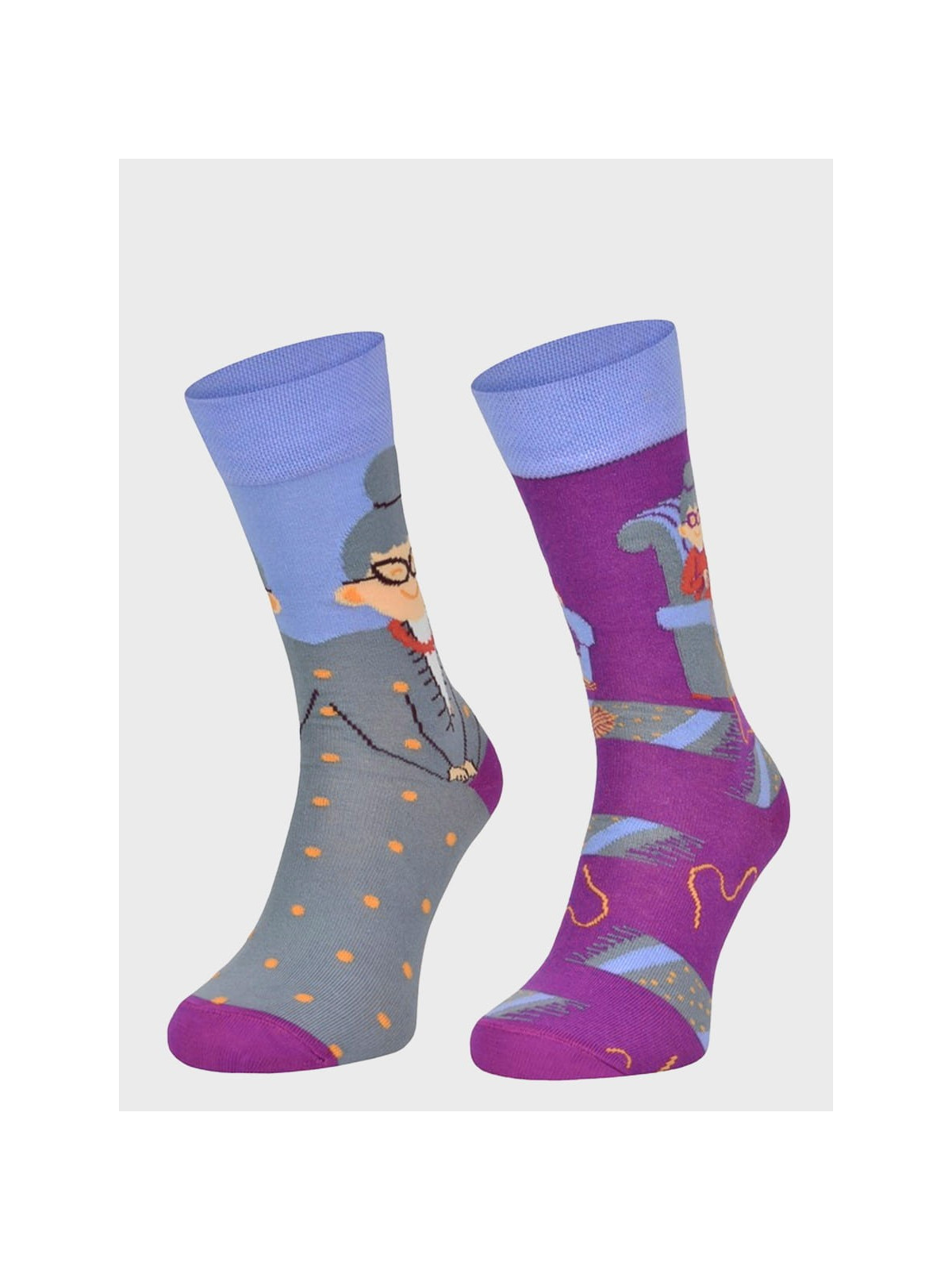 COMODO SKARPETY MĘSKIE DAMSKIE FUNNY SOCKS SM1/72 MOTYW BABCIA 43-46