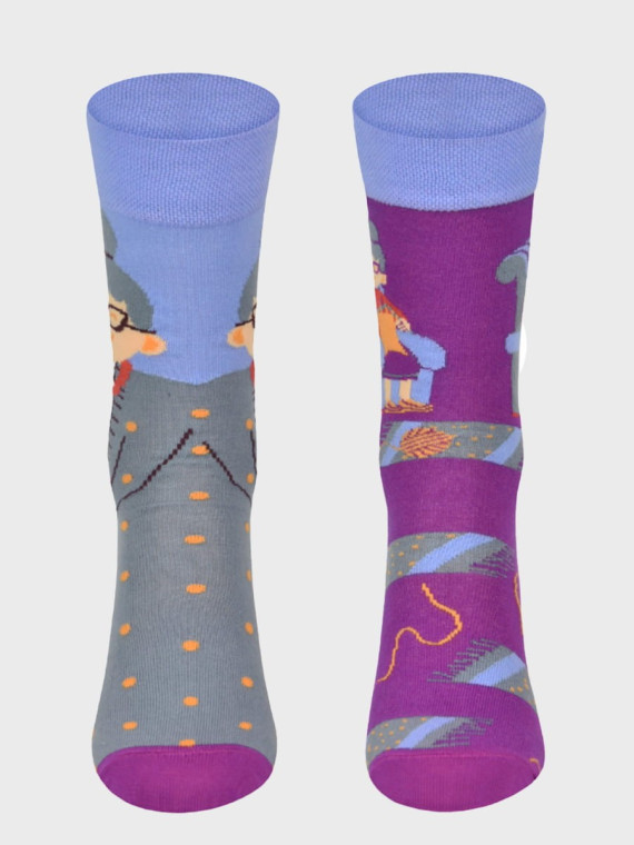 COMODO SKARPETY MĘSKIE DAMSKIE FUNNY SOCKS SM1/72 MOTYW BABCIA 43-46