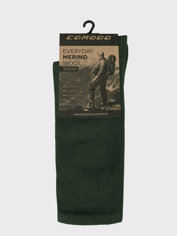 COMODO SKARPETY LETNIE TREKINGOWE  Everyday Merino Zielone 43-46