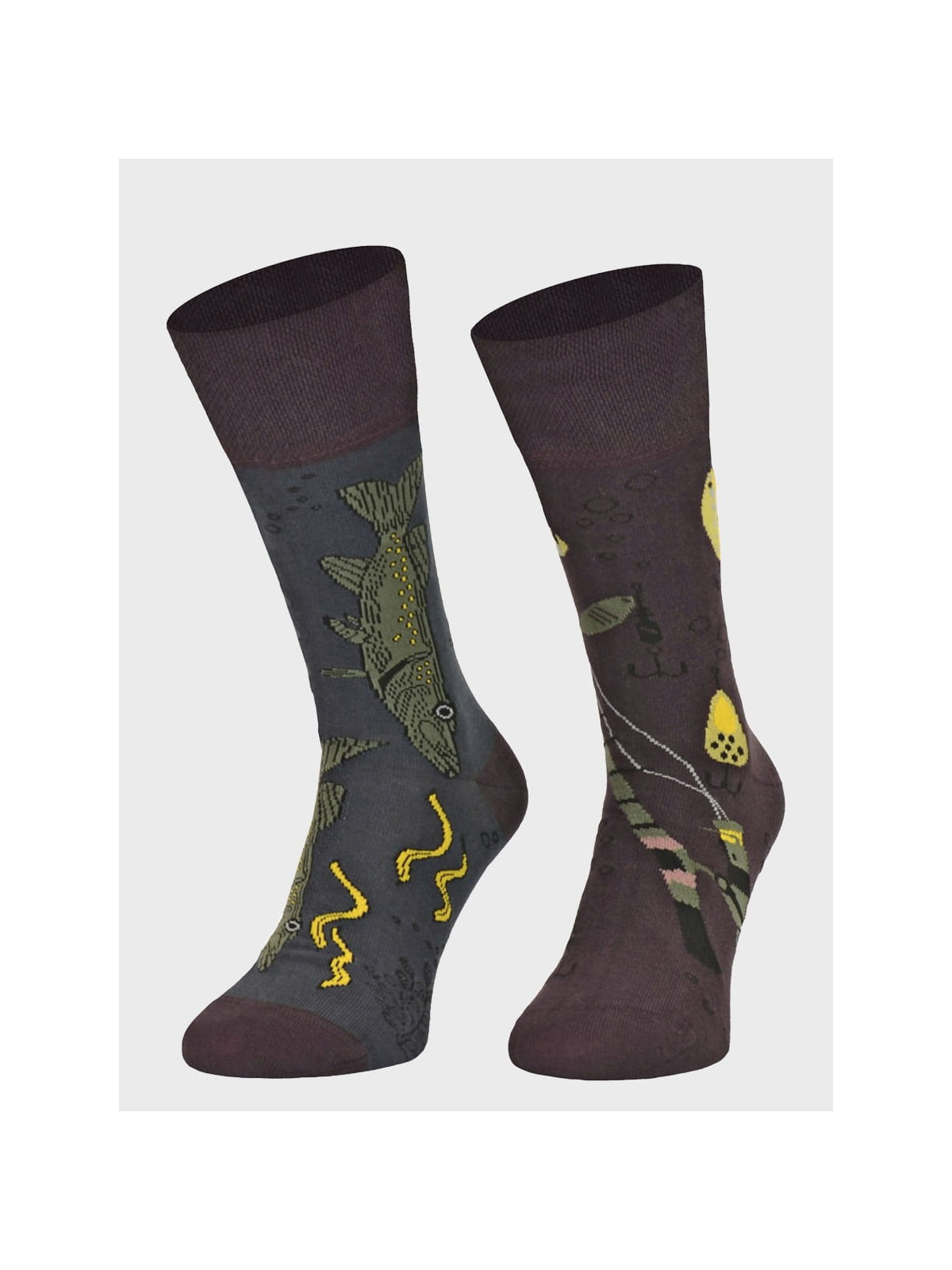 COMODO SKARPETY MĘSKIE DAMSKIE FUNNY SOCKS SM1/62 MOTYW WĘDKARSTWO 2 35-38