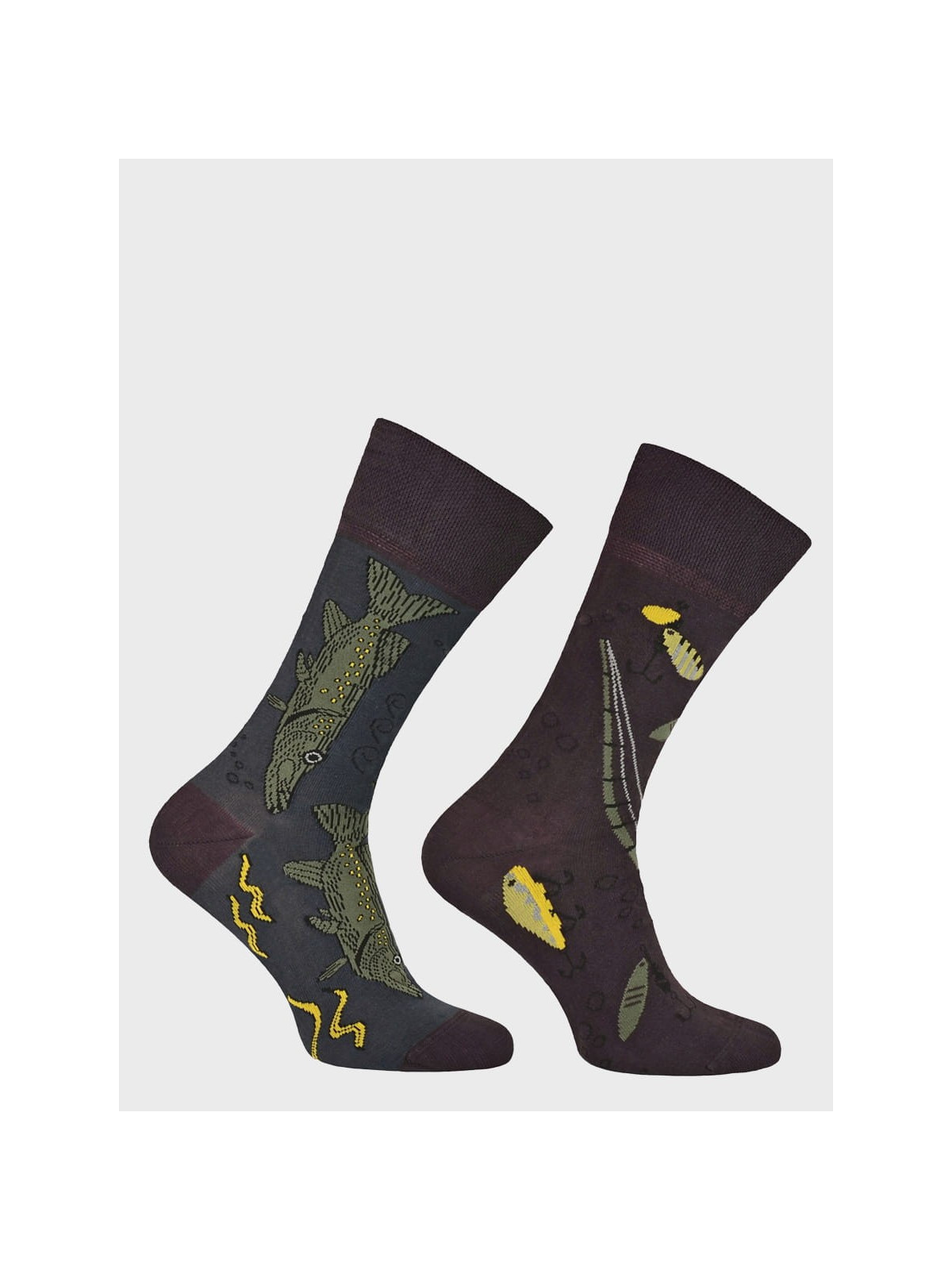 COMODO SKARPETY MĘSKIE DAMSKIE FUNNY SOCKS SM1/62 MOTYW WĘDKARSTWO 2 35-38