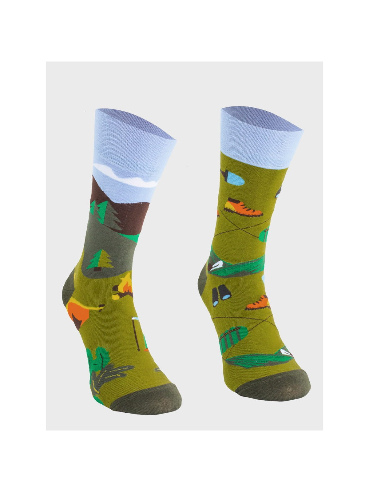 COMODO SKARPETY MĘSKIE DAMSKIE FUNNY SOCKS SM1/78 MOTYW KEMPING 35-38