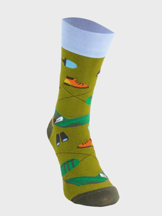 COMODO SKARPETY MĘSKIE DAMSKIE FUNNY SOCKS SM1/78 MOTYW KEMPING 35-38
