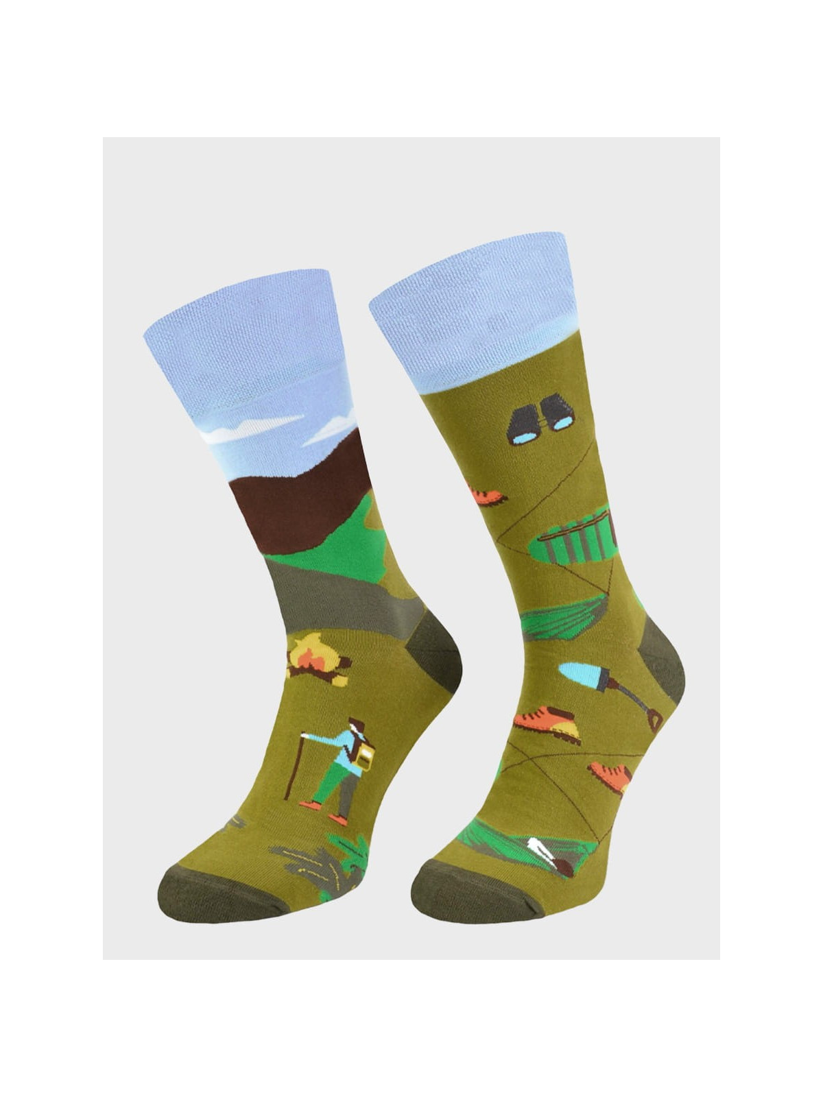COMODO SKARPETY MĘSKIE DAMSKIE FUNNY SOCKS SM1/78 MOTYW KEMPING 35-38