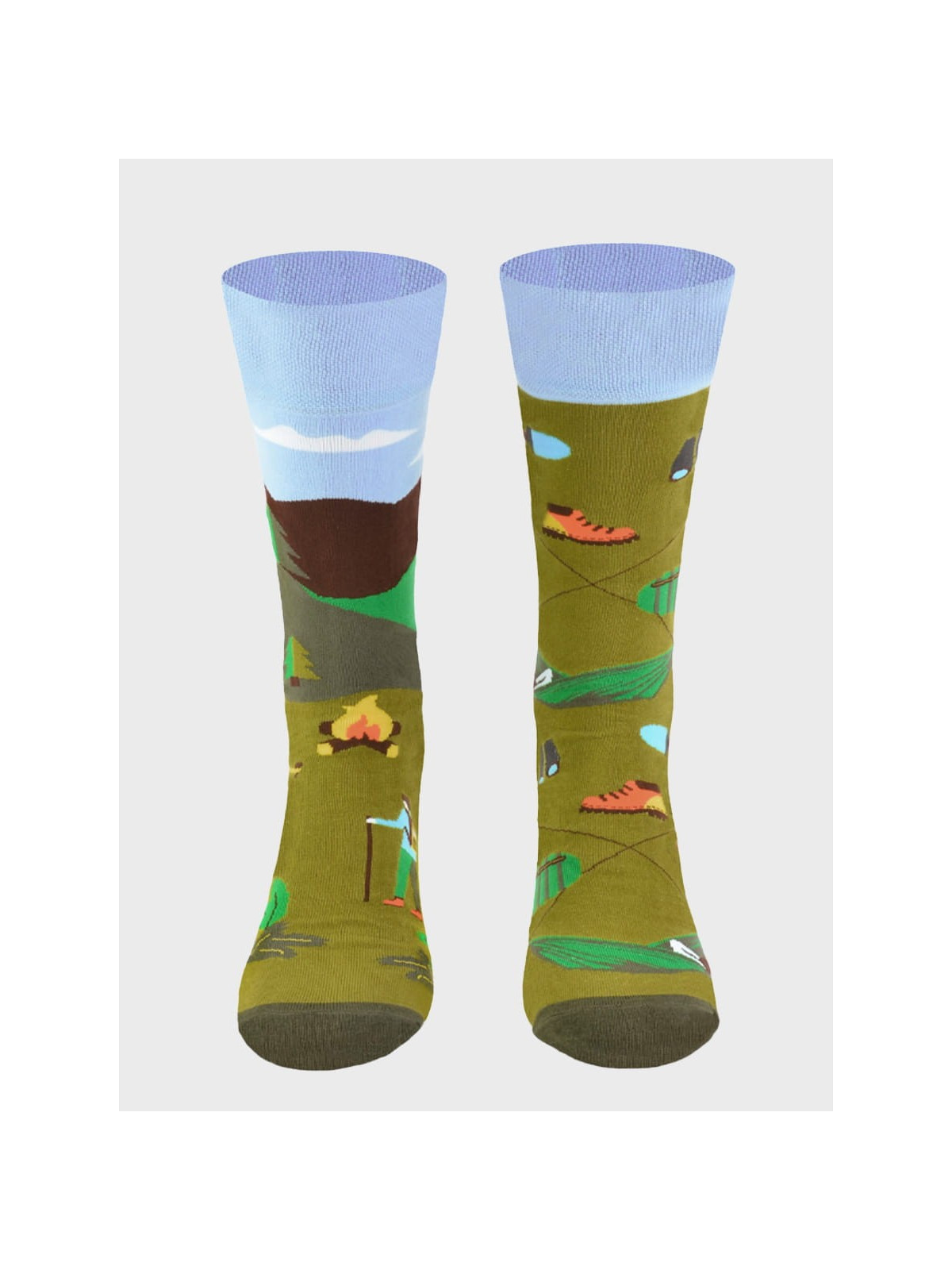 COMODO SKARPETY MĘSKIE DAMSKIE FUNNY SOCKS SM1/78 MOTYW KEMPING 35-38