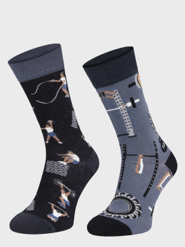 COMODO SKARPETY MĘSKIE DAMSKIE FUNNY SOCKS SM1/78 MOTYW TRENING 35-38