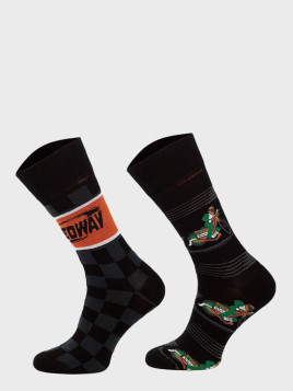 COMODO SKARPETY MĘSKIE DAMSKIE FUNNY SOCKS SM1/75 MOTYW ŻUŻEL 35-38