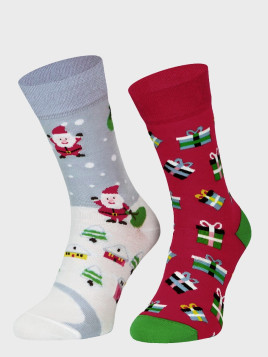 COMODO SKARPETY MĘSKIE DAMSKIE FUNNY SOCKS SM1/64 MOTYW ŚWIĘTA 35-38