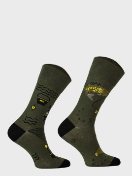 COMODO SKARPETY MĘSKIE DAMSKIE FUNNY SOCKS SM1/61 MOTYW WĘDKARSTWO 35-38