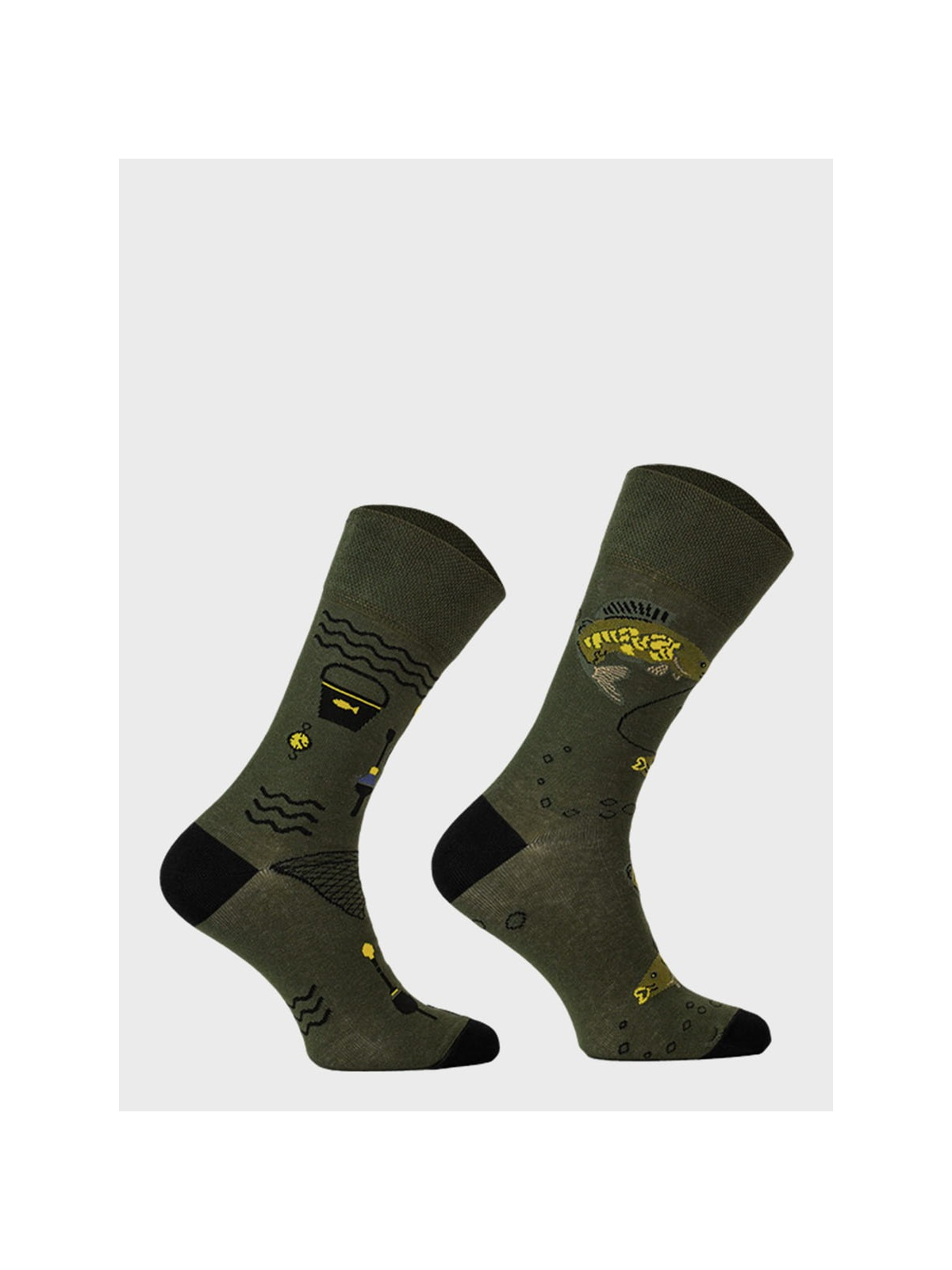 COMODO SKARPETY MĘSKIE DAMSKIE FUNNY SOCKS SM1/61 MOTYW WĘDKARSTWO 35-38