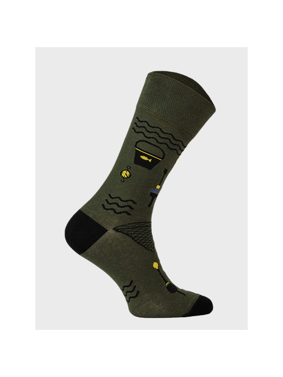 COMODO SKARPETY MĘSKIE DAMSKIE FUNNY SOCKS SM1/61 MOTYW WĘDKARSTWO 35-38