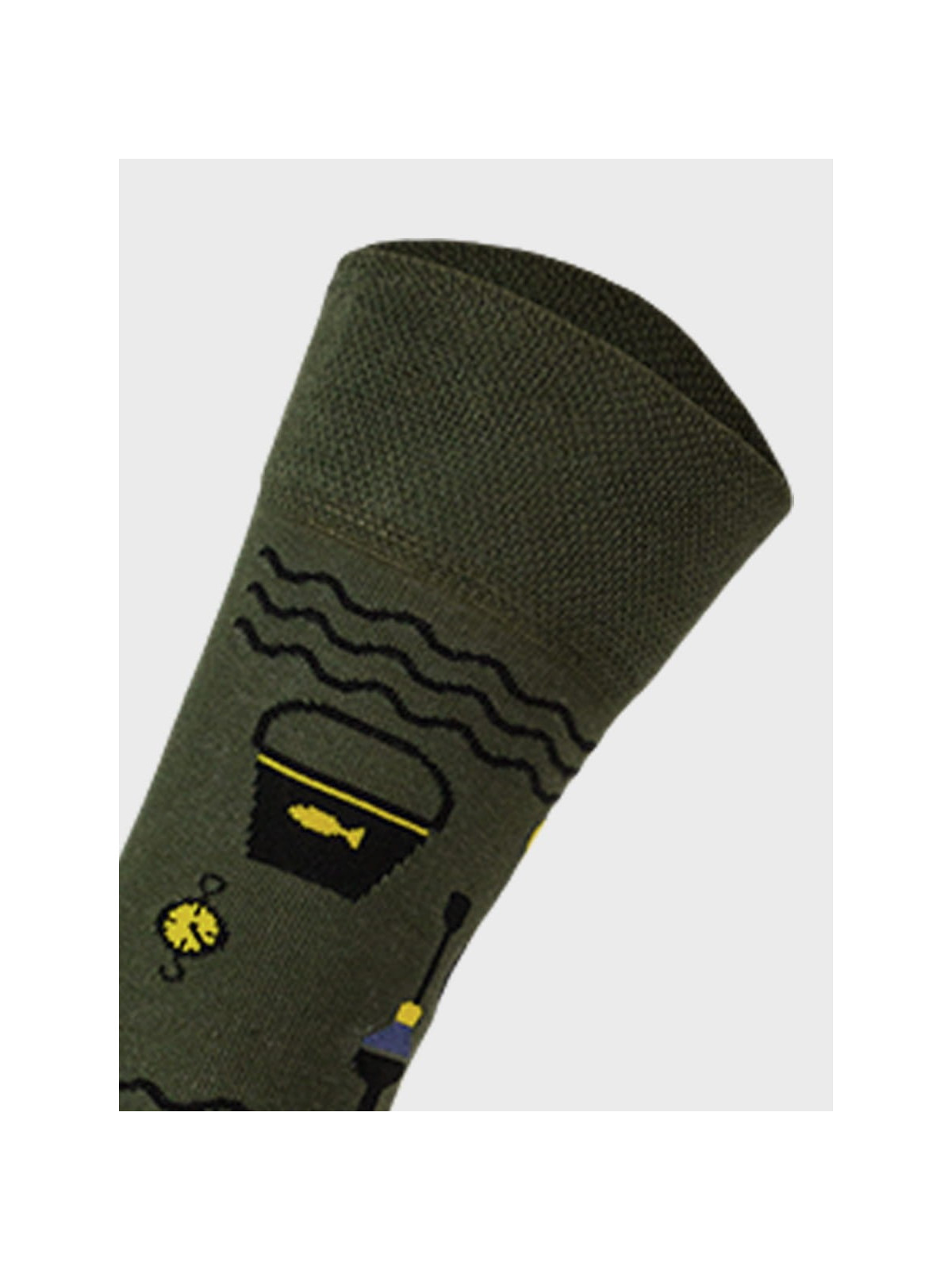 COMODO SKARPETY MĘSKIE DAMSKIE FUNNY SOCKS SM1/61 MOTYW WĘDKARSTWO 35-38