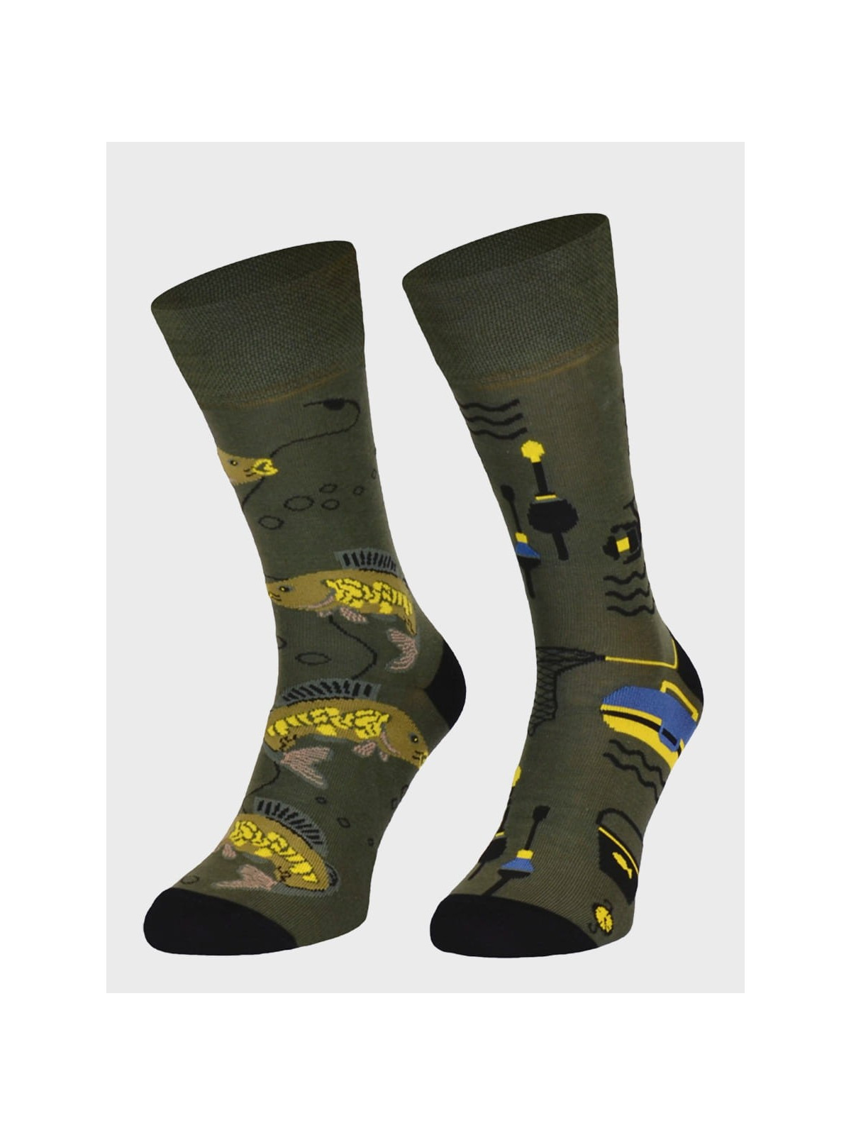 COMODO SKARPETY MĘSKIE DAMSKIE FUNNY SOCKS SM1/61 MOTYW WĘDKARSTWO 35-38
