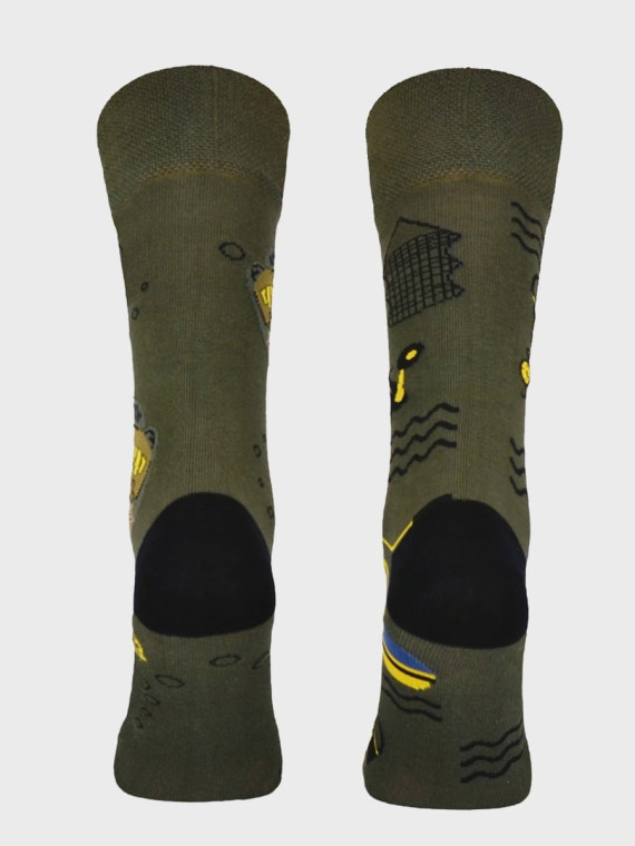 COMODO SKARPETY MĘSKIE DAMSKIE FUNNY SOCKS SM1/61 MOTYW WĘDKARSTWO 35-38