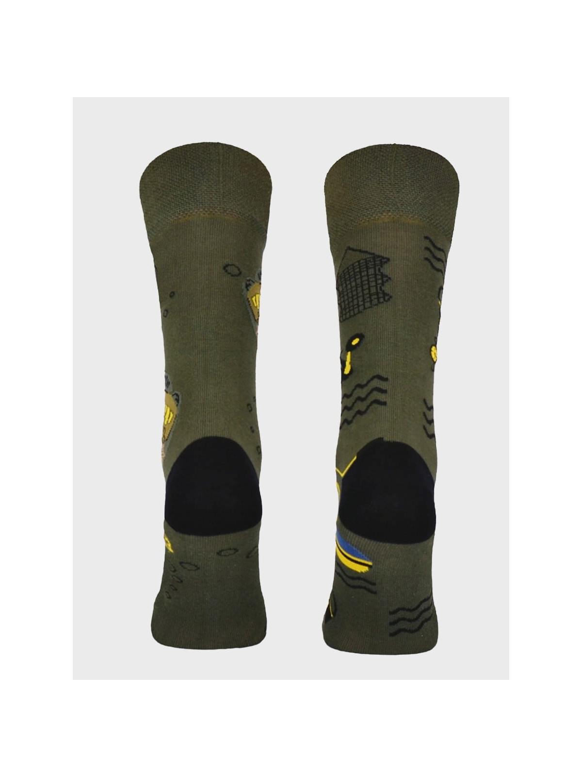 COMODO SKARPETY MĘSKIE DAMSKIE FUNNY SOCKS SM1/61 MOTYW WĘDKARSTWO 35-38