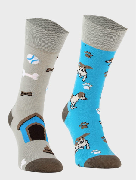 COMODO SKARPETY MĘSKIE DAMSKIE FUNNY SOCKS SM1/56 MOTYW PSY 35-38