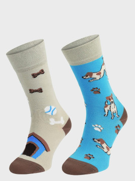 COMODO SKARPETY MĘSKIE DAMSKIE FUNNY SOCKS SM1/56 MOTYW PSY 35-38