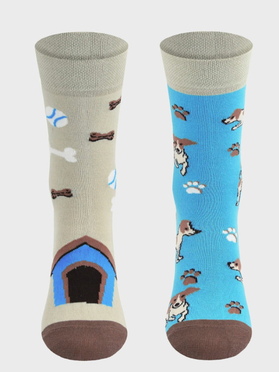COMODO SKARPETY MĘSKIE DAMSKIE FUNNY SOCKS SM1/56 MOTYW PSY 35-38