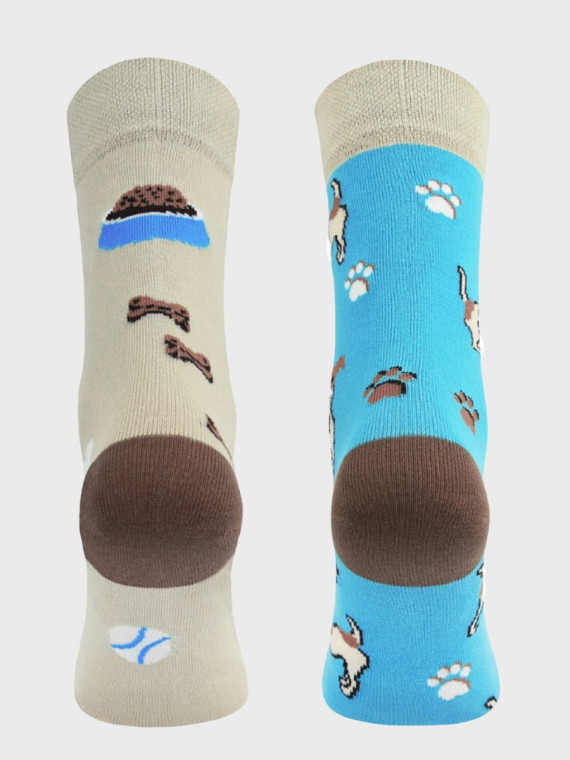 COMODO SKARPETY MĘSKIE DAMSKIE FUNNY SOCKS SM1/56 MOTYW PSY 35-38