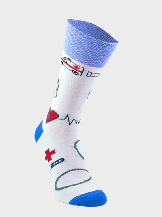 COMODO SKARPETY MĘSKIE DAMSKIE FUNNY SOCKS SM1/52 MOTYW SŁUŻBA ZDROWIA 35-38
