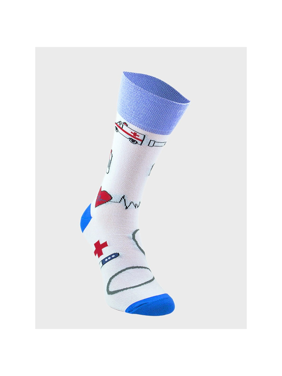 COMODO SKARPETY MĘSKIE DAMSKIE FUNNY SOCKS SM1/52 MOTYW SŁUŻBA ZDROWIA 35-38