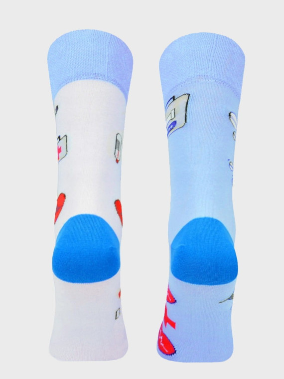 COMODO SKARPETY MĘSKIE DAMSKIE FUNNY SOCKS SM1/52 MOTYW SŁUŻBA ZDROWIA 35-38