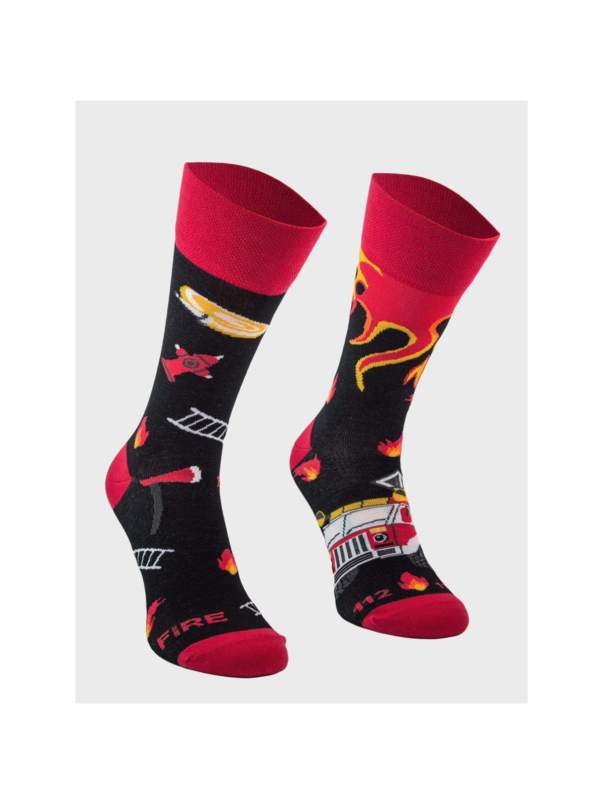 COMODO SKARPETY MĘSKIE DAMSKIE FUNNY SOCKS SM1/49 MOTYW STRAŻ POŻARNA 35-38