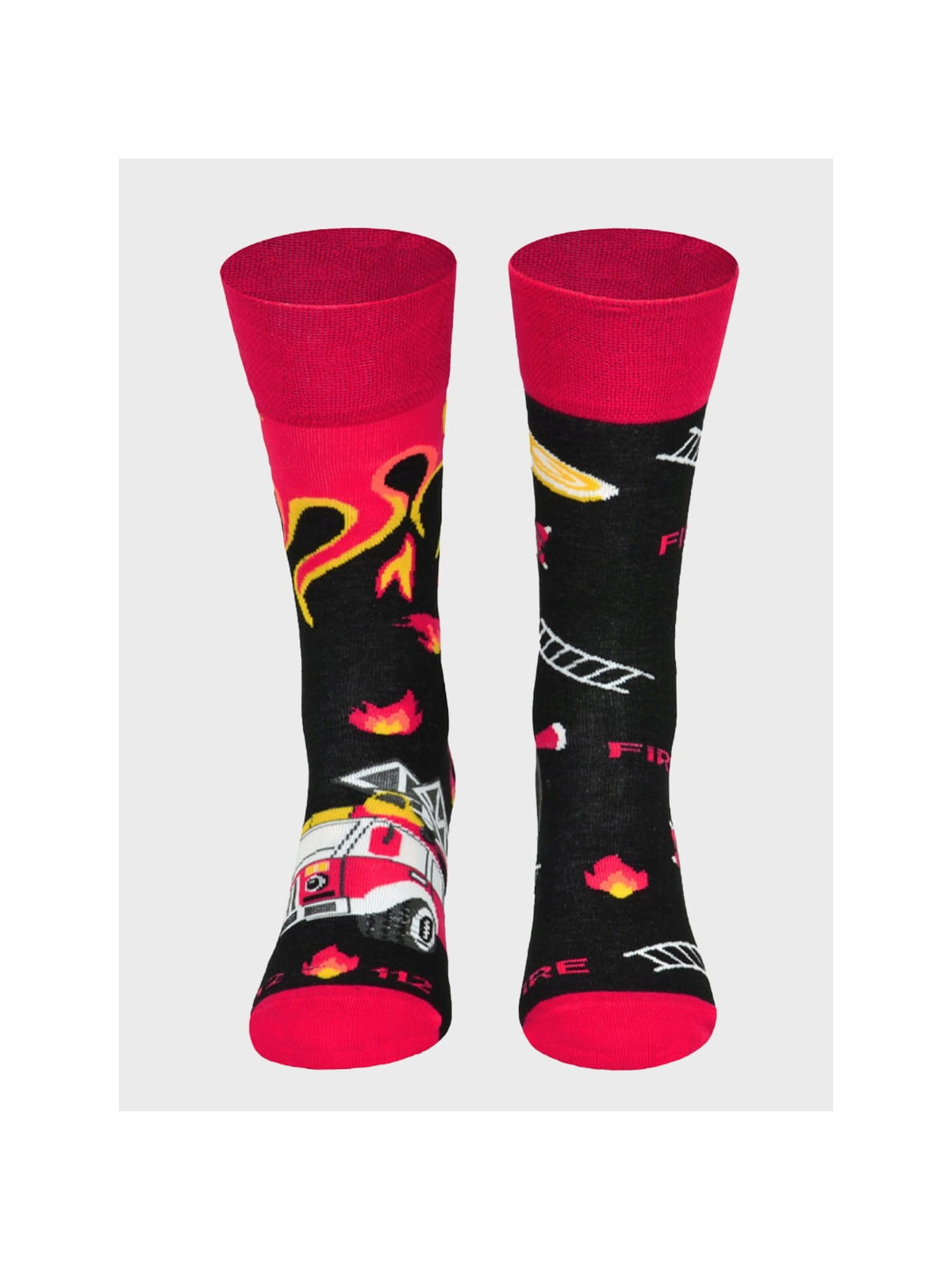 COMODO SKARPETY MĘSKIE DAMSKIE FUNNY SOCKS SM1/49 MOTYW STRAŻ POŻARNA 35-38