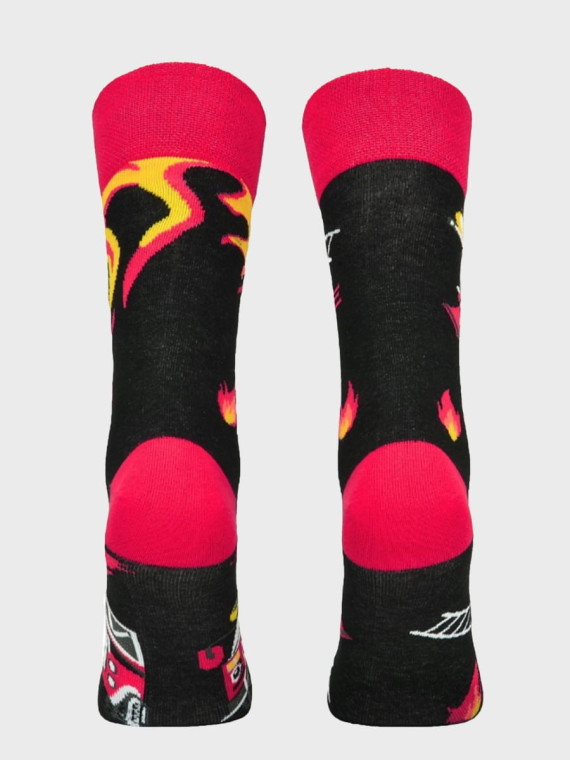 COMODO SKARPETY MĘSKIE DAMSKIE FUNNY SOCKS SM1/49 MOTYW STRAŻ POŻARNA 35-38