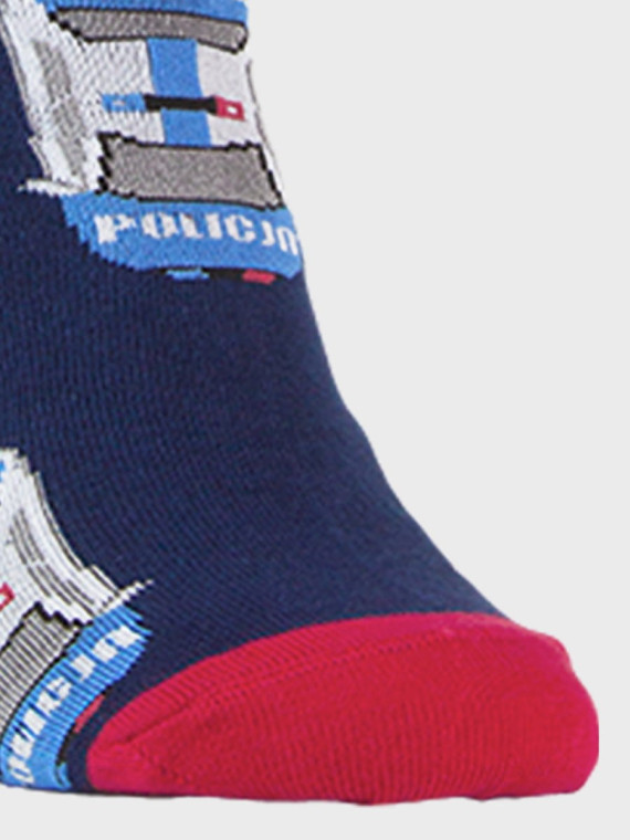 COMODO SKARPETY MĘSKIE DAMSKIE FUNNY SOCKS SM1/48 MOTYW POLICJA 35-38