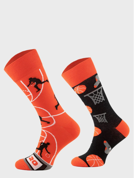 COMODO SKARPETY MĘSKIE DAMSKIE FUNNY SOCKS SM1/15 MOTYW KOSZYKÓWKA 35-38