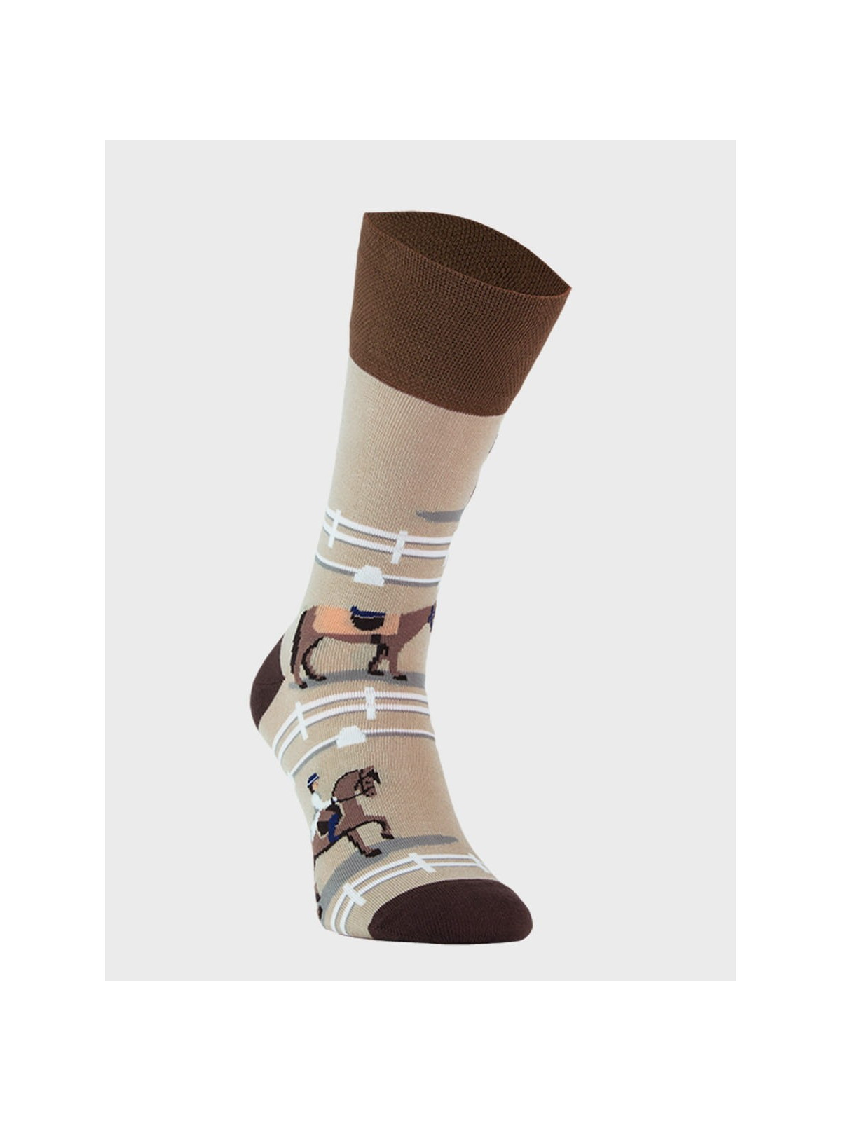 COMODO SKARPETY MĘSKIE DAMSKIE FUNNY SOCKS SM1/46 MOTYW JEŹDZIECTWO 43-46