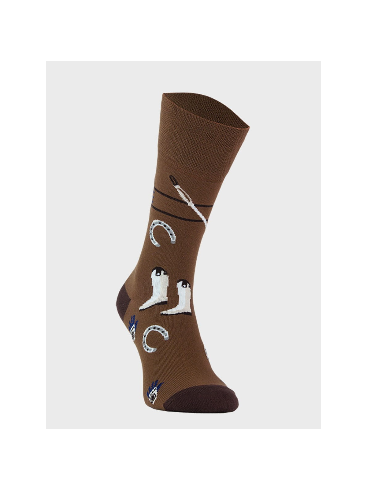 COMODO SKARPETY MĘSKIE DAMSKIE FUNNY SOCKS SM1/46 MOTYW JEŹDZIECTWO 43-46
