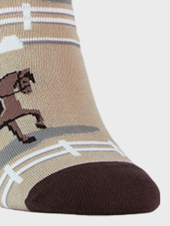 COMODO SKARPETY MĘSKIE DAMSKIE FUNNY SOCKS SM1/46 MOTYW JEŹDZIECTWO 43-46