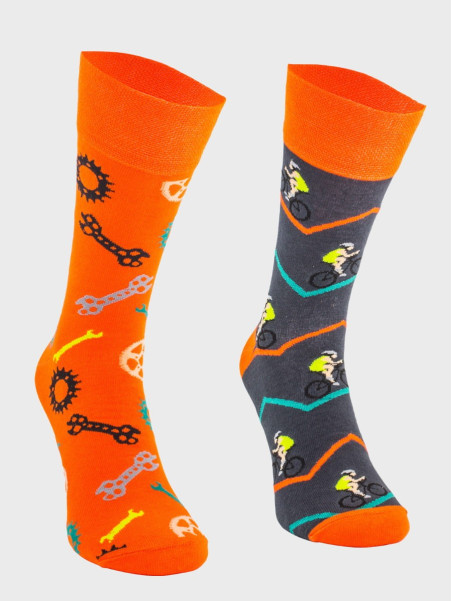 COMODO SKARPETY MĘSKIE DAMSKIE FUNNY SOCKS  SM1/05 MOTYW ROWERY NARZĘDZIA 43-46