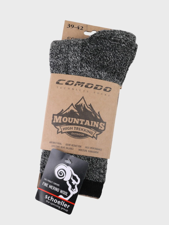 COMODO SKARPETY ZIMOWE TURYSTYCZNE 80% WEŁNA MERINO TRE10 Szare 43-46